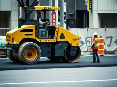 道路転圧機械